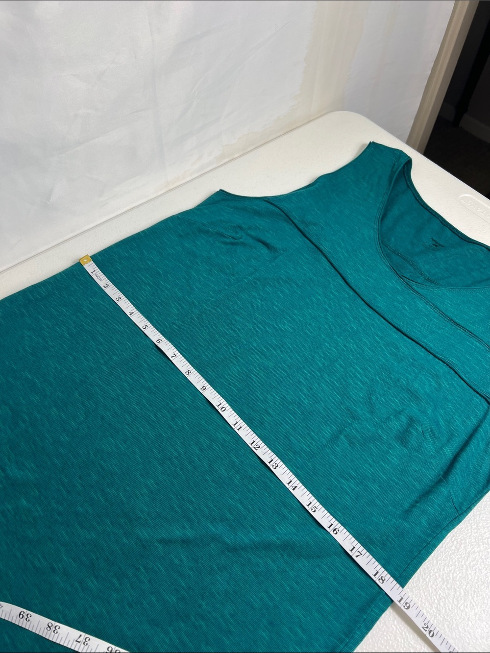 Horny Toad Sz XL Oolong Teal Dress Sleeveless Organic Cotton Blend Outdoors EUC - Picture 8 of 11